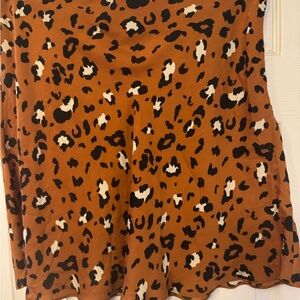 Urban Outfitters Orange and Black Mini Skirt